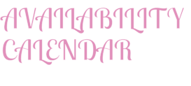 AVAILABILITY CALENDAR
