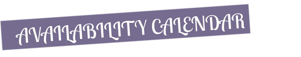 AVAILABILITY CALENDAR